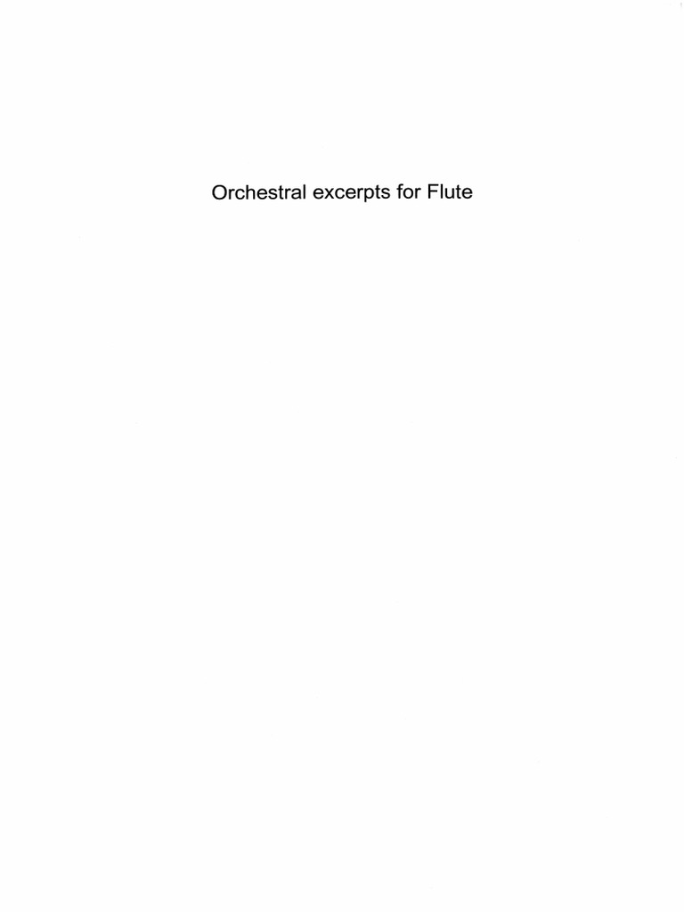 Orchestral Excerpts CoPrincipal Flute 2020 PDF