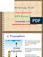 GNSS Surveying Lecture on GPS Errors and Tropospheric Delay