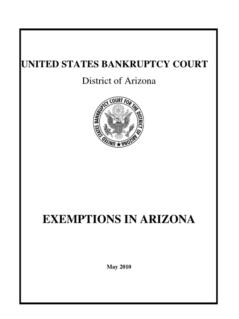 Arizona Exemptions Bankruptcy Bankruptcy In The United States