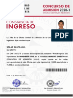 Constancia de Ingreso PDF