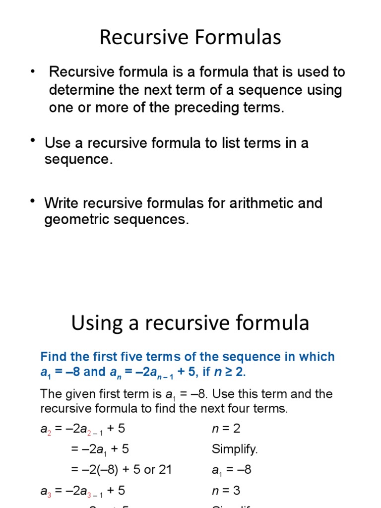 Recursive Formulas - Factorial Notation | PDF | Number Theory ...