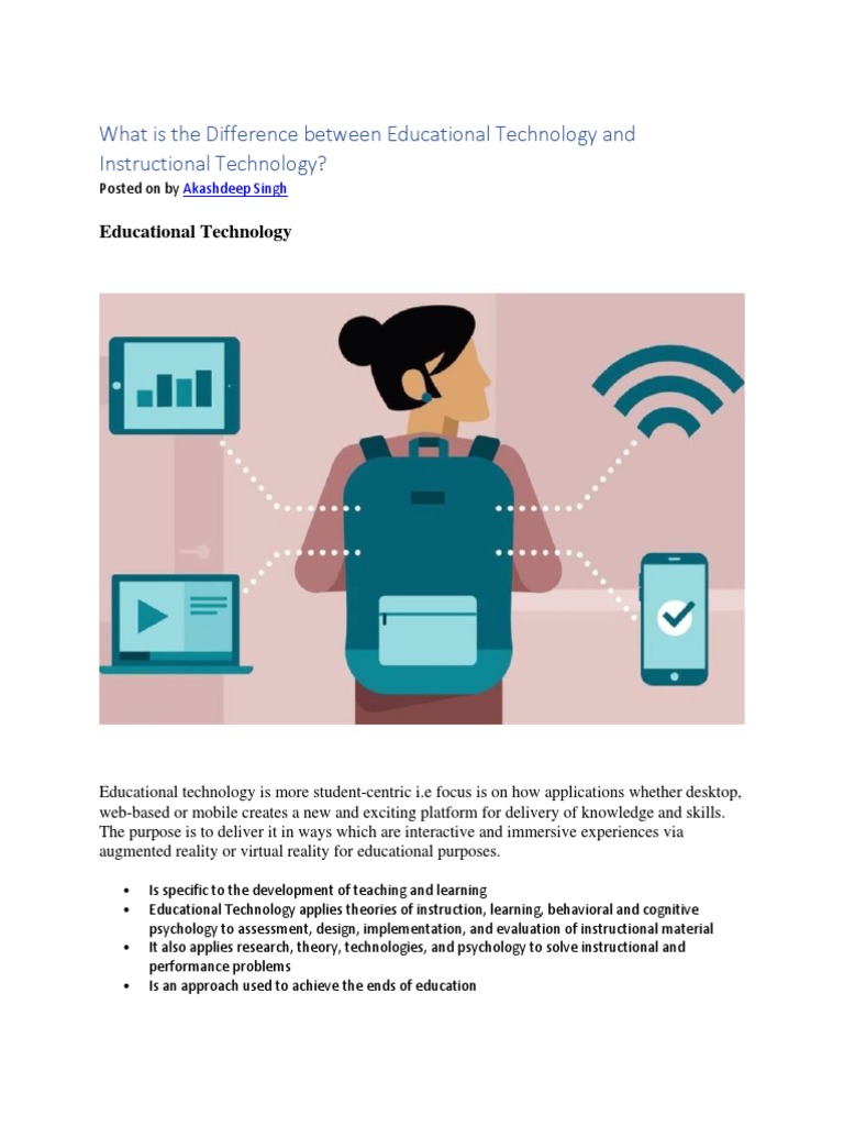 Distinguishing Educational and Instructional Technology | PDF ...