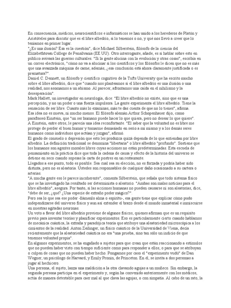 El Libre Albedrio PDF Libre albedrío