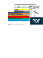 Carta Gantt, Retiro y Montaje de Grating Correa Tubular en Tripper