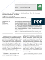 Hihg Temperature Oxidation Resistance of Aluminized Coating