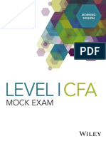 DA4387 Level I CFA Mock Exam 2018 Morning A