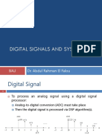 Digital Signals and Systems: Dr. Abdul Rahman El Falou BAU