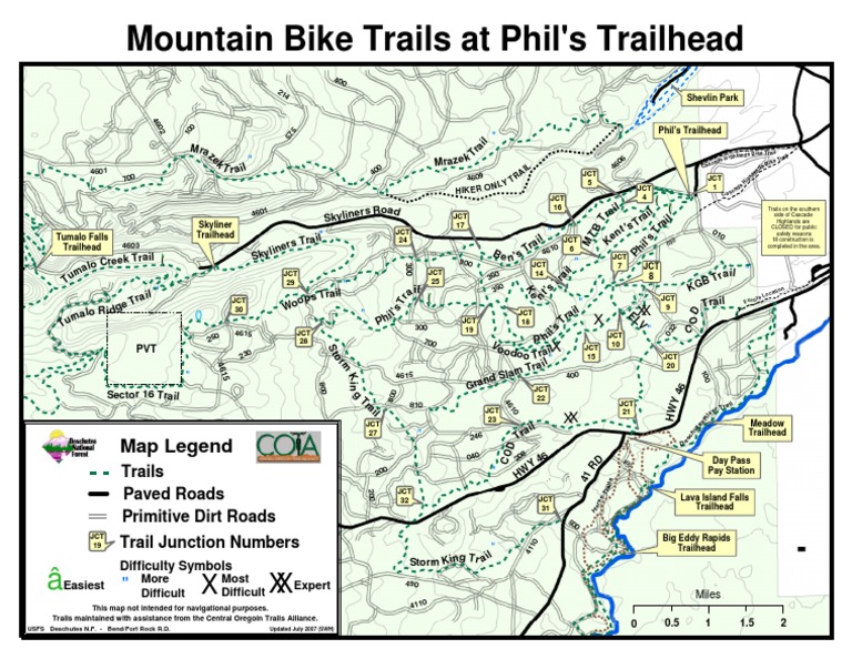 Phils Trail Map Bend Oregon Outdoor Recreation Adventure Travel
