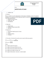 3&4-Specific Gravity and Soundness of Cement PDF