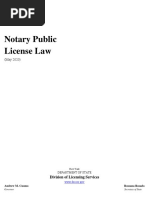 Notary Public License Law: Division of Licensing Services