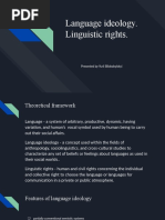 Language Ideology. Linguistic Rights.