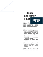 Basic Laborator y Safety: Objectives: Upon Completion of The
