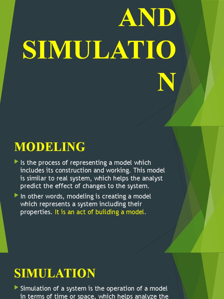 Modeling and Simulation | PDF | Conceptual Model | Simulation