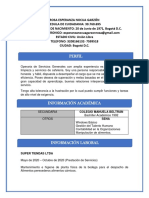 Hoja de Vida Rosa Esperanza Nocua PDF