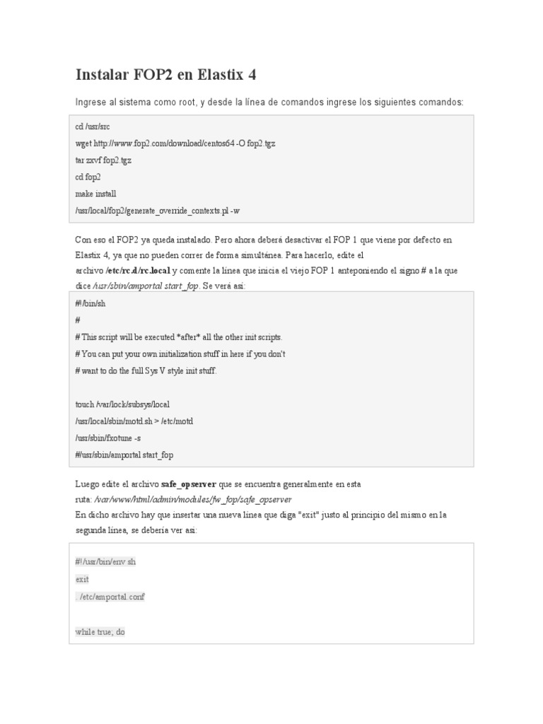 Instalar FOP2 en Asterisk | PDF | Software del sistema | Tecnología de ...