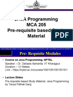 JAVA Programming MCA 205 Pre-Requisite Based Study Material