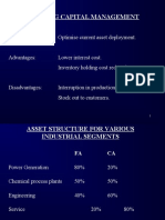 Working Capital Management: Objective: Optimise Current Asset Deployment