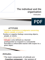 The Individual and The Organisation: Attitudes