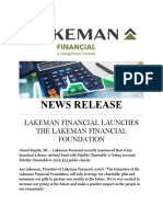 Lakeman Financial Launches The Lakeman Financial Foundation