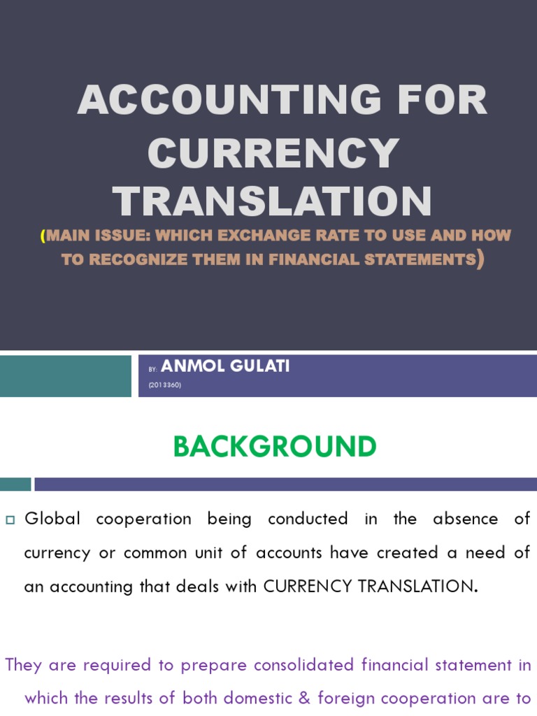 Currency Translation in Financial Accounting | PDF | Exchange Rate ...