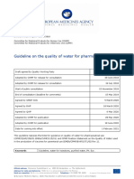 EMA Guideline On The Quality of Water For Pharmaceutical Use