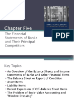 Chapter Five: The Financial Statements of Banks and Their Principal Competitors