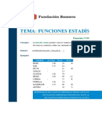 Funciones Estadísticas - Ejercicio