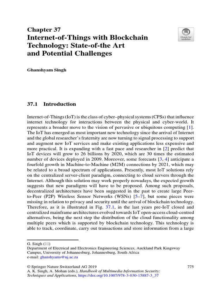 Internet-of-Things With Blockchain | PDF | Internet Of Things | Public ...