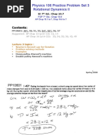 Solutions: Physics 106 Practice Problem Set 3 Rotational Dynamics II