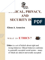 ETHICAL, PRIVACY & SECURITY ISSUES