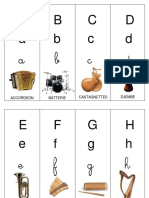 Abécédaire Instruments de Musique 3 Écritures Couleur Corrigé PDF