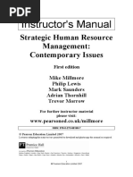 Instructor's Manual: Strategic Human Resource Management: Contemporary Issues