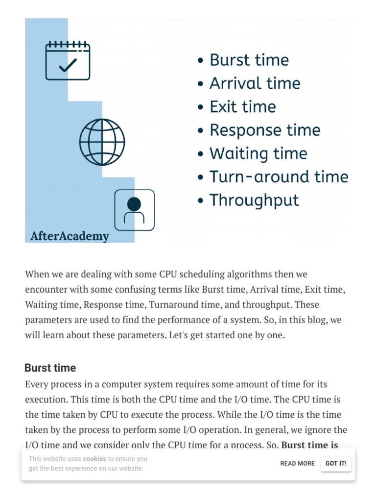 What Is Throughput Turnaround Time Waiting Time And Response Time