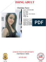 Tarry Missing Person Poster