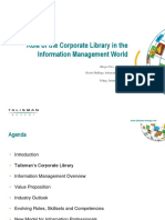 Role of The Corporate Library in The Information Management World