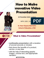 How To Make Innovative Presentation Video - DR DAYANA MPPU1003 PDF