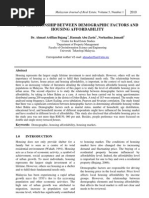 Download THE RELATIONSHIP BETWEEN DEMOGRAPHIC FACTORS AND HOUSING AFFORDABILITY by Qian Wang SN48941016 doc pdf