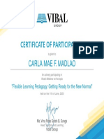 Certificate of Participation: Carla Mae F. Madlao