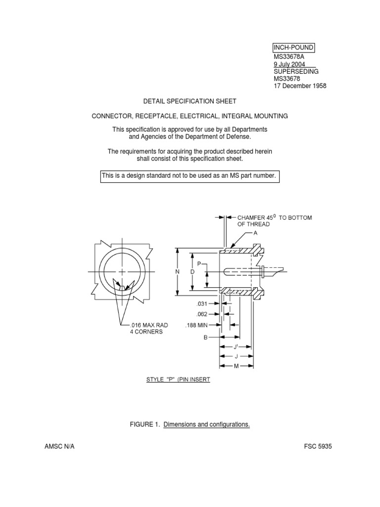 MS33678A Electrical Connector Spec | PDF