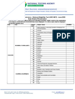 University Grants Commission - National Eligibility Test (UGC-NET) : June 2020 Date Sheet of Examination