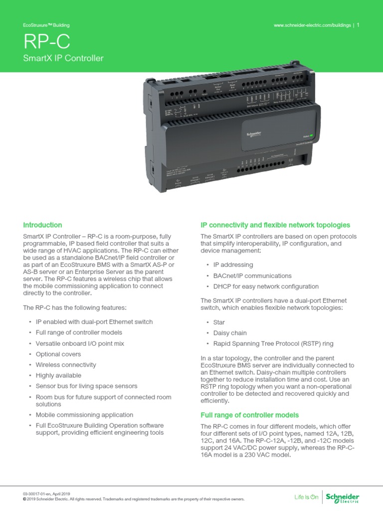 RP-C Specification Sheet PDF | PDF