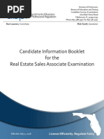 Candidate Information Booklet For The Real Estate Sales Associate Examination