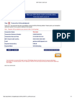 HDFC Credit Card Payment Receipt