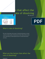 Factors That Affect The Rate of Dissolving