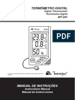 Manual Del Thermohigrometro Marca Minipa Modelo MT-241