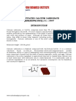 Project Report On Precipitated Calcium Carbonate