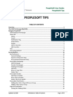 Peoplesoft User Guide: Peoplesoft Tips