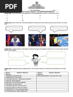 Module 1 Lesson 5 DIRECT and REPORTED SPEECH