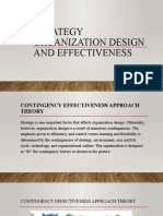 Strategy Organization Design and Effectiveness