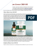 Bloom Green CBD Oil - Side Effects - Reviews - Benfits - Ingredients.